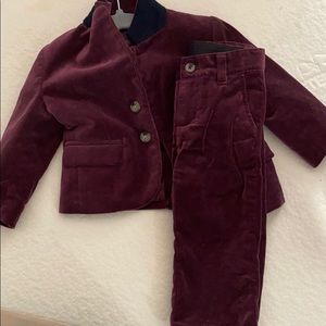Janie and Jack Velveteen Suit Jack and Pants